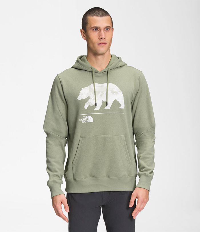 The North Face Bluza Męska Zielone Bearscape Pullover - QZUH67140